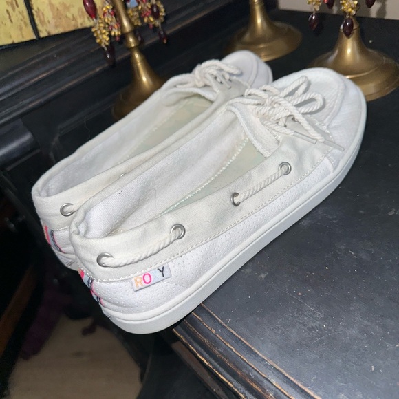 White Roxy top siders size 8 - Picture 6 of 7